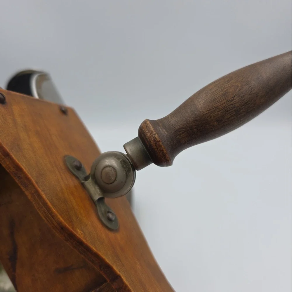 Antique Underwood Stereoscope Viewer Metal Wood and 60 Stereoview Sepia Cards
